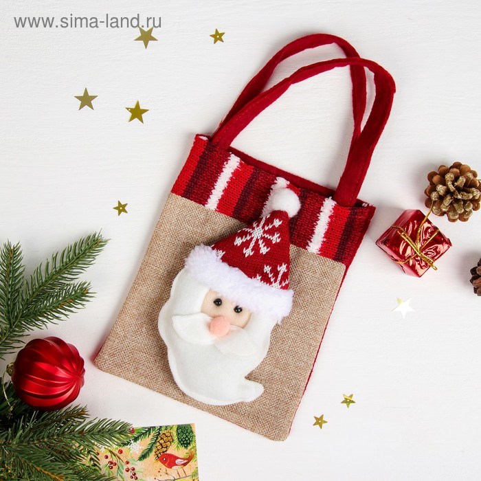 Сумочка Дед Мороз объемный размер 16*20,5см 3340207 3340207