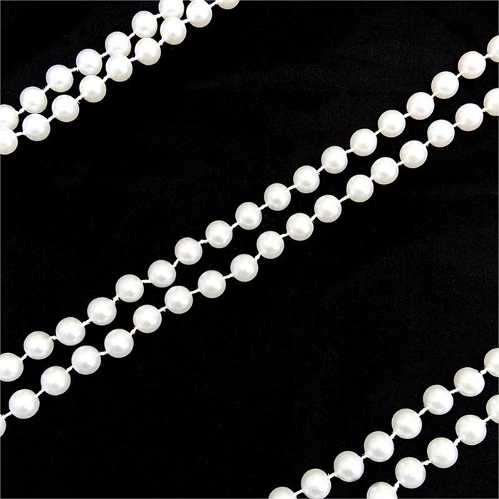 Бусы на елку Жемчужные 8мм*5м 183451