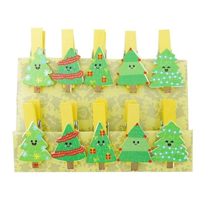 Прищепки декоративные Елочки 10 шт 19583-MB