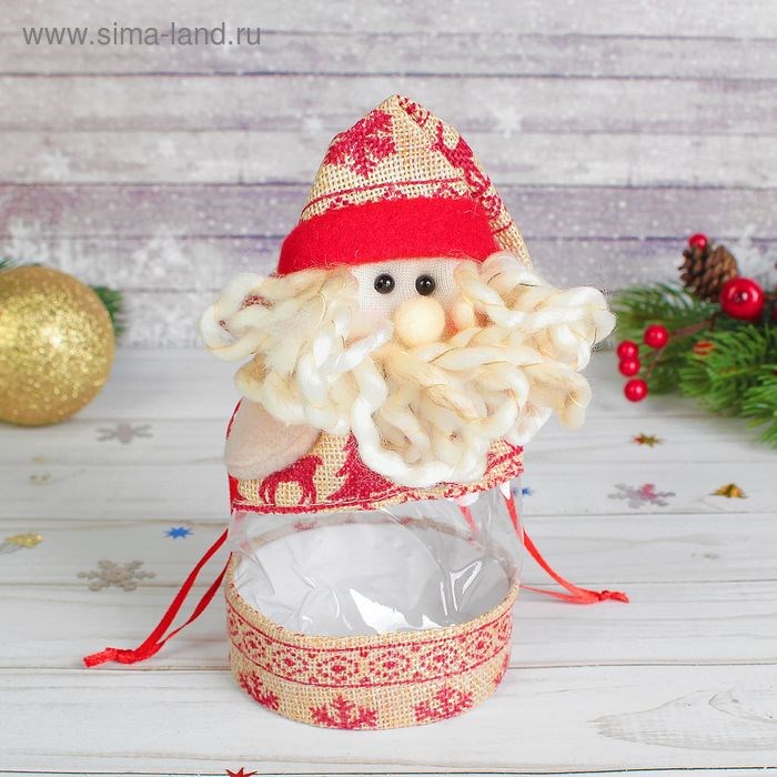 Подарочная упаковка Новый год с арнаментом вместимость 200гр 2172587 2172587