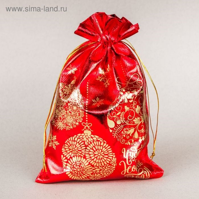 Мешочек парча Чудес в новом году 16*24см 2435606 2435606
