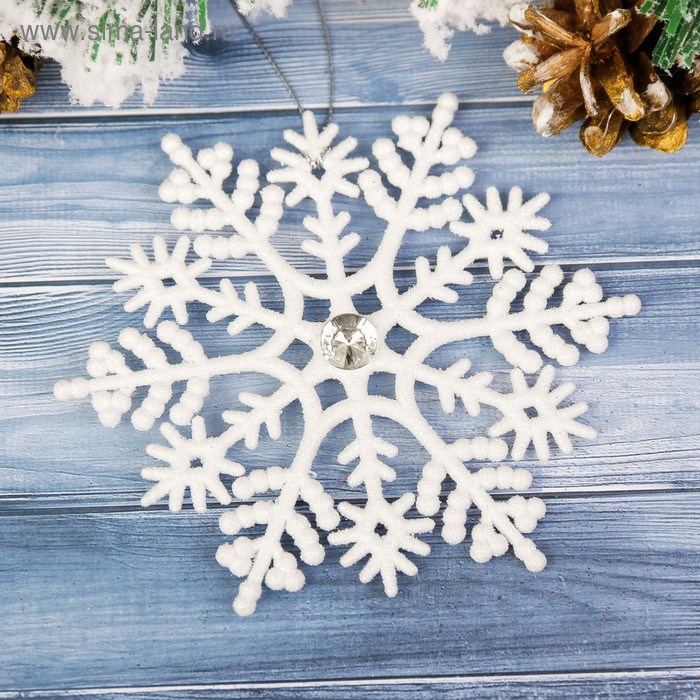 Снежинка классика с камнем 12см 2839486 2839486