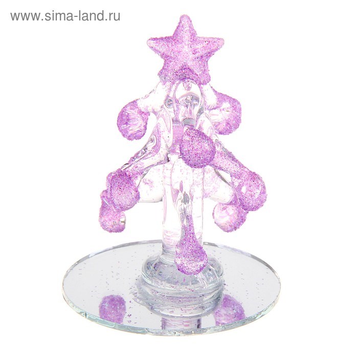 Елочка с шарами цветными 6см стекло 726642 726642