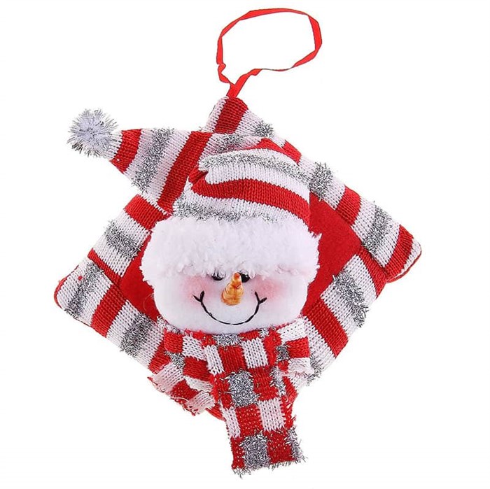 Мягкая игрушка подушечка блеск 13см снеговик шарфик 3070001 3070001