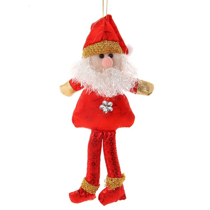 Мягкая подушечка треугольник 18см Дед мороз красный 799535 799535