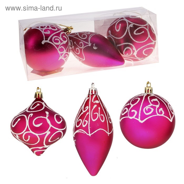 Украшение пластик 3шт ассорти 8см паутина 685127 685127