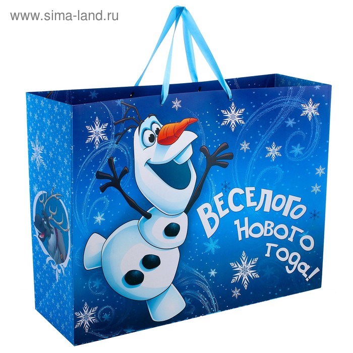 Пакет ламинат XL Веселого Нового года! Холодное сердце 61*46*20см 1352115 1352115