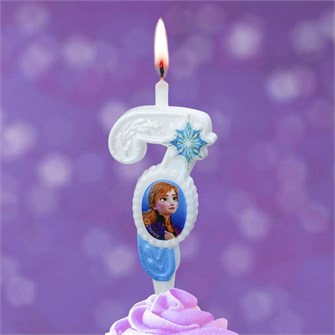 Свеча Цифра 7 Холодное сердце 12см 0797