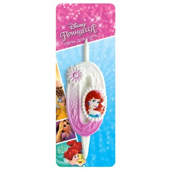 Свеча Цифра 0 Принцессы Диснея 10см 2910