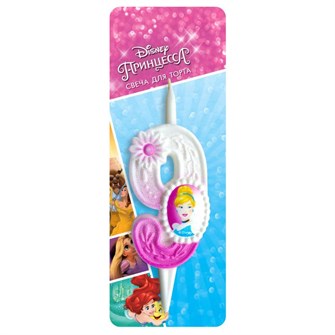Свеча Цифра 9 Принцессы Диснея 10см 2919