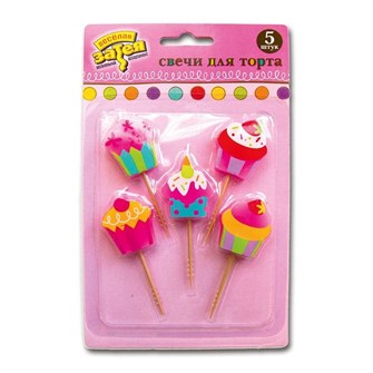 Свечи для торта на пиках Сладкий Празд 5шт 1502-1306