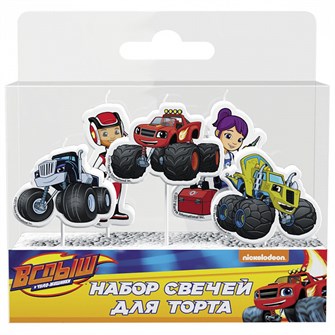 Свечи на шпажках Вспыш 4см 5шт 34992