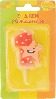 Свеча Цифра 1 Звезда мини 331261 6027292