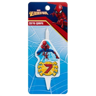 Свеча Цифра 7 Человек-Паук Marvel 3537