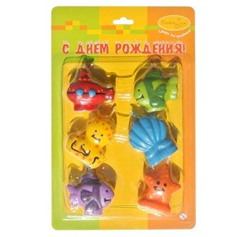 Свечи Морские жители 6шт 6025267