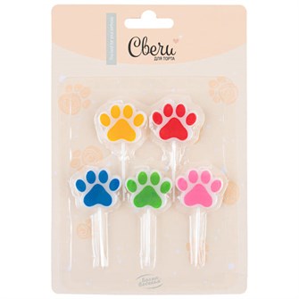 Свечи Лапки Ассорти 2,5см 5шт 132510