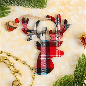 Подвеска новогодняя Олень клетка 3567101 3567101