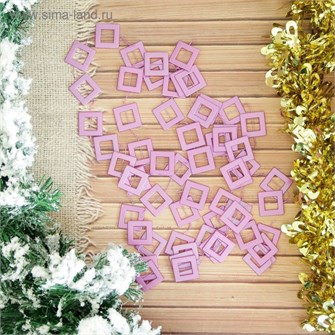 Бусы на елку 2,7м фиолетовые квадраты 2155372 2155372