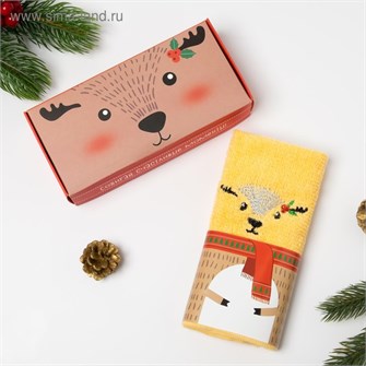 Полотенце сувенирное Collorista Олененок 30х30см хлопок 3469102 3469102