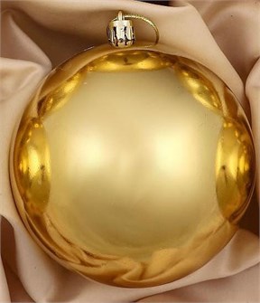 Шар пластик d-10см Золотой Глянецевый 20000653 20000653