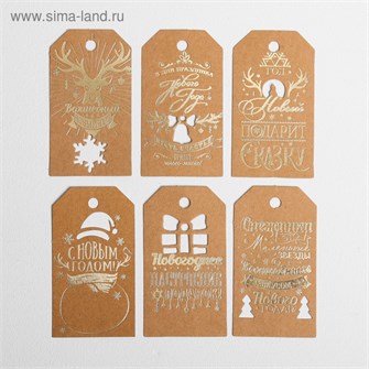 Набор шильдиков Крафтовый 5*9см 1426870 1426870