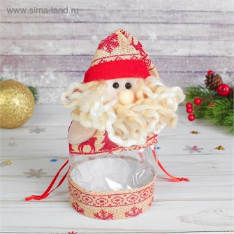 Подарочная упаковка Новый год с арнаментом вместимость 200гр 2172587 2172587