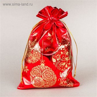 Мешочек парча Чудес в новом году 16*24см 2435606 2435606