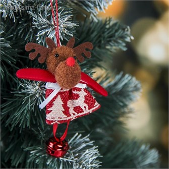 Мягкая олень платьице 9см бубенчик 3249301