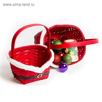 Корзинка Красная шубка 22х17х9/27см шпон 2760361 069623