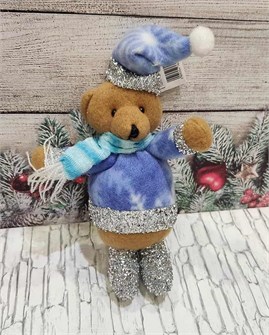 Мягкая игрушка Мишка голубой 15см 760007 760007