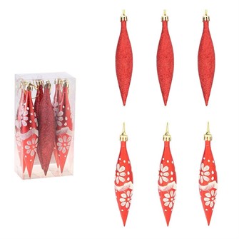 Набор шаров пластик d-15см 8шт Сосульки цветы 729039 729039