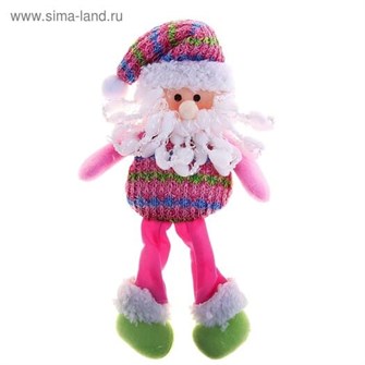 Мягкая игрушка в вязанном свитере Дед мороз 20см 719696 719696
