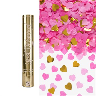 Хлопушка Бумфети 30см Ура Девочка! Фольгир/бум  сердца Розовый/Золото 723007 723007