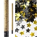 Хлопушка Бумфети 100см Звездный фейерверк Фольгир звезды Черный/Золото 823168 823168