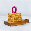Свеча Цифра 0 Диамант Маджента 4,5см 1502-4842