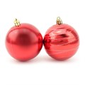 Новогодние шары Красные 8см набор 4шт 19934-PB