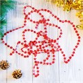 Бусы на елку 2,7м Звезды красные d-9мм 2371381 2371381
