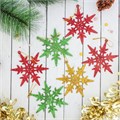 Украшение елочное Острые снежинки 6шт 10*10см микс 3566181 3566181