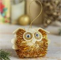 Мягкая подвеска Совенок - пушистик 5*7см золото 1381160 1381160